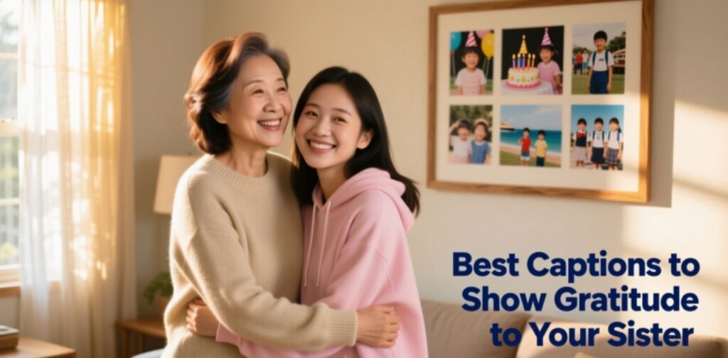 Best captions to show gratitude and appreciation to your sister.