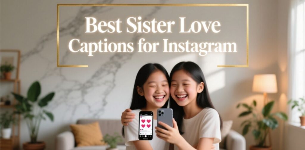 Best sister love captions for Instagram to express affection and celebrate the sister bond.