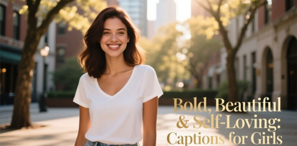 Confident and stylish girl with a sassy pose, radiating self-love, empowerment, and playful confidence.