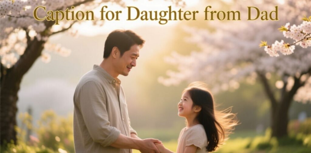 Heartfelt captions from fathers to daughters, expressing love, pride, and special father-daughter bonds.