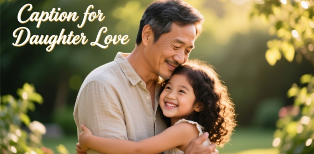 Heartfelt and cute caption for daughter love, expressing affection, pride, and special bond between parent and daughter.