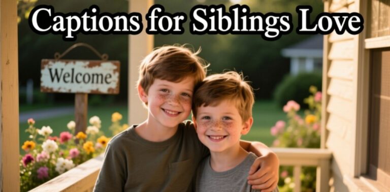 Heartfelt and sweet captions for siblings love to express the bond between brothers and sisters.