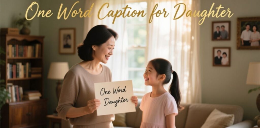 Short and meaningful one-word captions to express love, pride, and admiration for your daughter