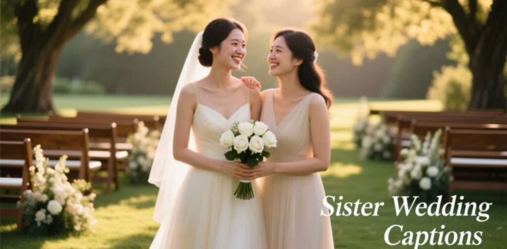 Sister wedding captions to celebrate her special day with love and joy