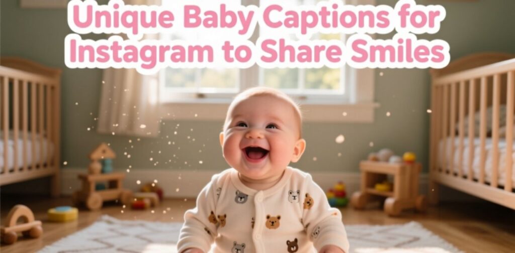 Smiling baby boy sharing happy moments, perfect for unique Instagram captions to spread joy.
