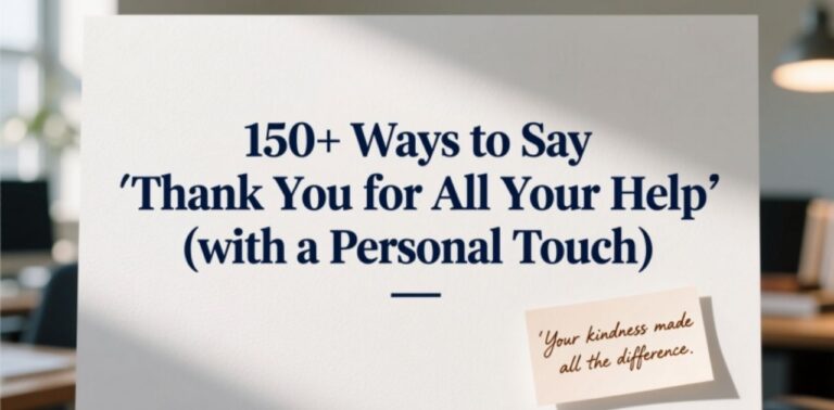 Appreciation message Thank You for All Your Help