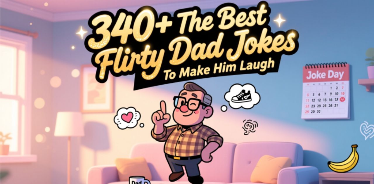Funny flirty dad joke to make him laugh and smile.