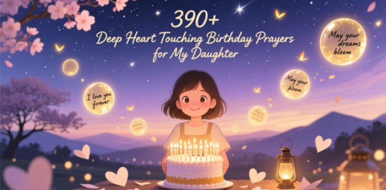 Collection of 390+ deep and heart-touching birthday prayers for my daughter to bless her with love, happiness, and guidance.