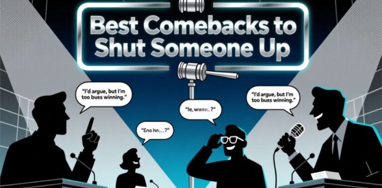 Best comebacks to shut someone up with confidence and wit