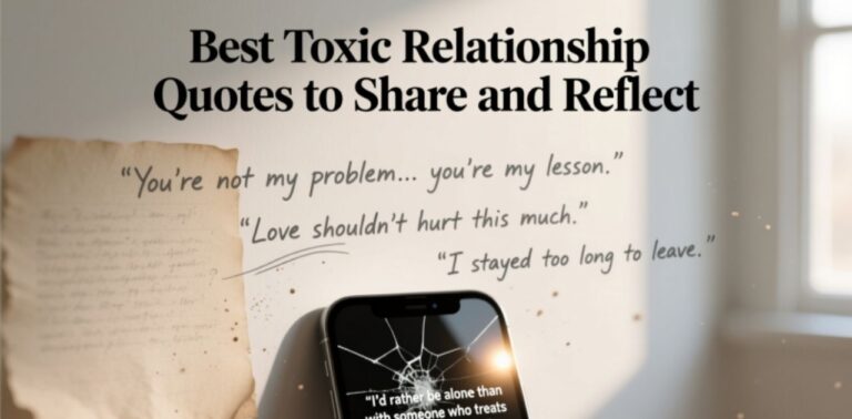 Best Toxic Relationship Quotes to Share and Reflect on Emotional Healing, Self-Worth, and Moving On from Unhealthy Love