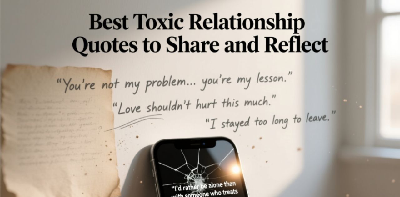 Best Toxic Relationship Quotes to Share and Reflect on Emotional Healing, Self-Worth, and Moving On from Unhealthy Love