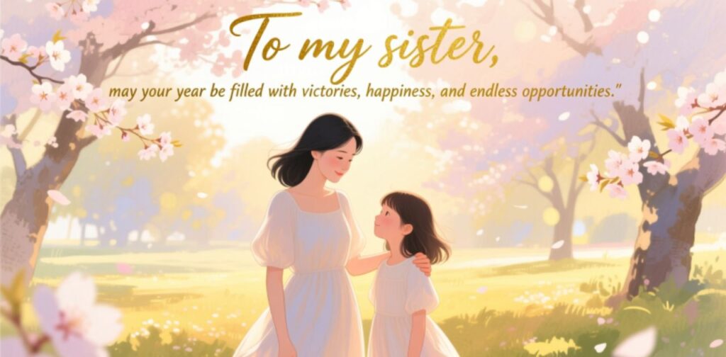 Birthday wishes for sister’s success: May Your Birthday Be Filled with Lots of Joy and Happiness, celebrating her achievements and happiness.