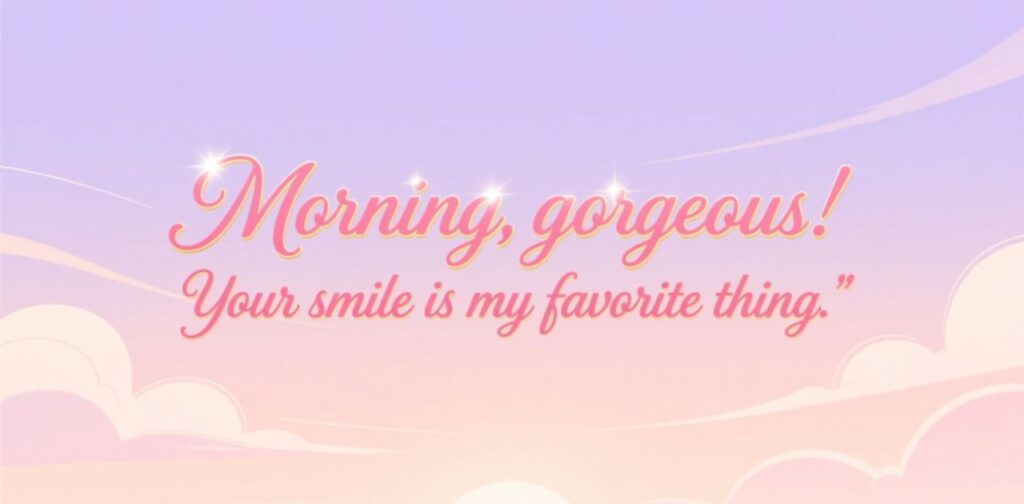 Sweet good morning greeting for a crush, expressing love and positivity.