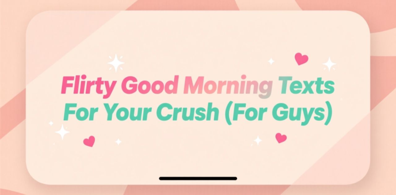 Flirty good morning texts for your crush (for guys) to spark attraction, make him smile, and build playful chemistry