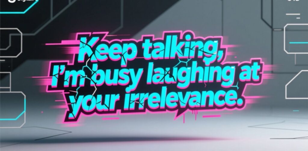 Funny social media responses to tell someone to shut up humorously