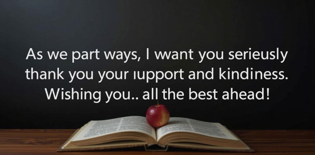 Heartfelt messages to say thank you when saying goodbye