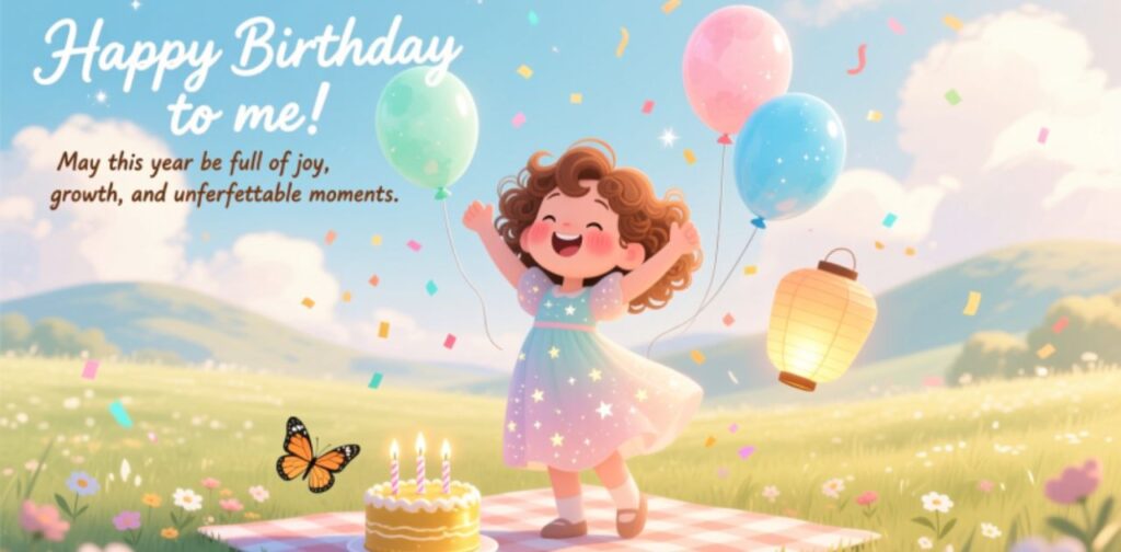 Happy Birthday to myself wishing happiness, success, and self-love.