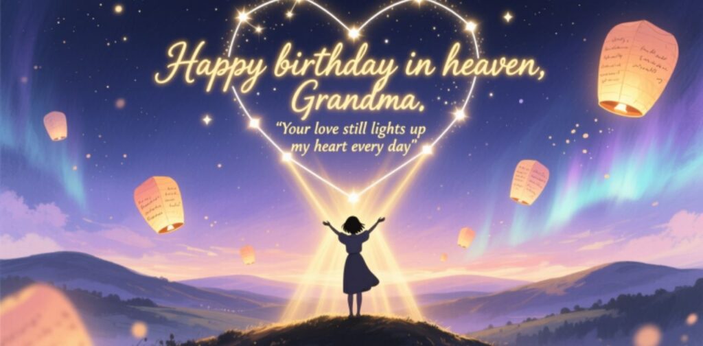 Heartfelt happy birthday wishes for grandma in heaven, remembering her love and celebrating her memory