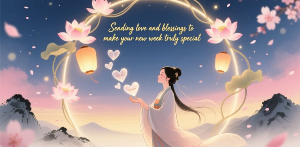 Warm and heartfelt New Week blessings for family and friends.
