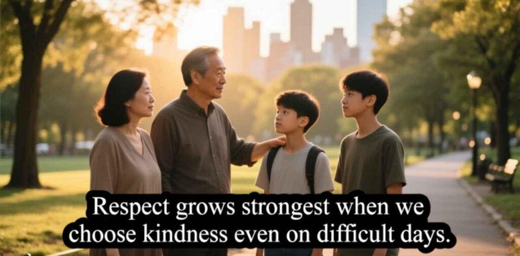 Inspirational respect quotes graphic highlighting uplifting sayings about kindness, dignity, self-respect, and treating others with honor.