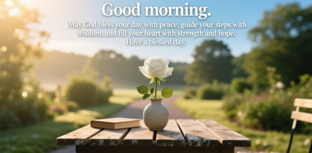 Long good morning prayer message offering blessings, peace, strength, and God’s guidance for the day.