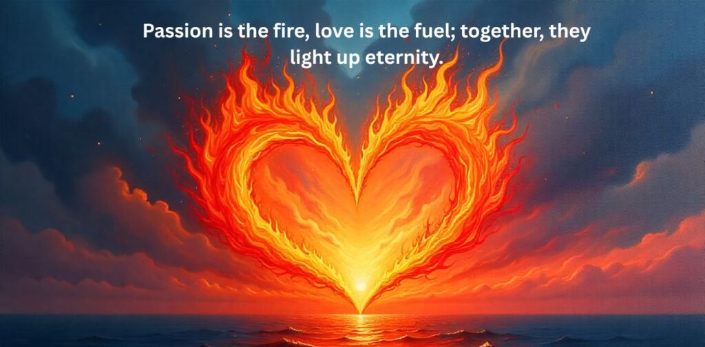 Love and passion symbolizing deep romance and emotional connection