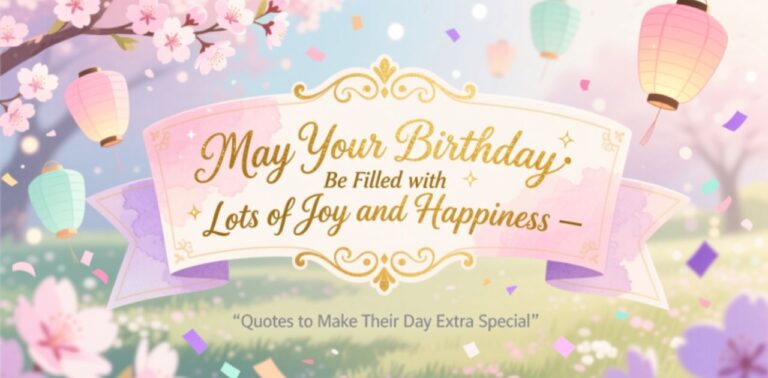 Birthday quotes: May Your Birthday Be Filled with Lots of Joy and Happiness to make their day extra special.