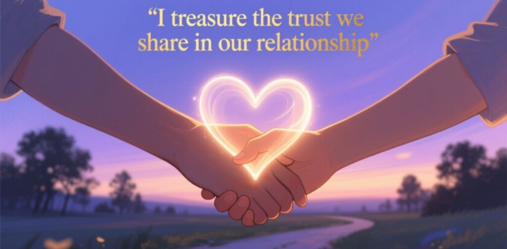 Messages of trust to reassure your wife of your commitment, loyalty, and emotional closeness in your relationship.