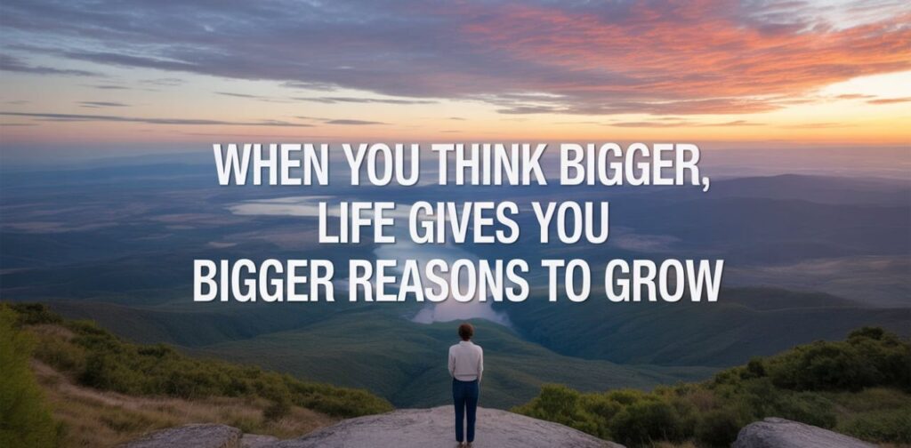 Positive quotes about thinking bigger and better to inspire growth, confidence, and a powerful mindset
