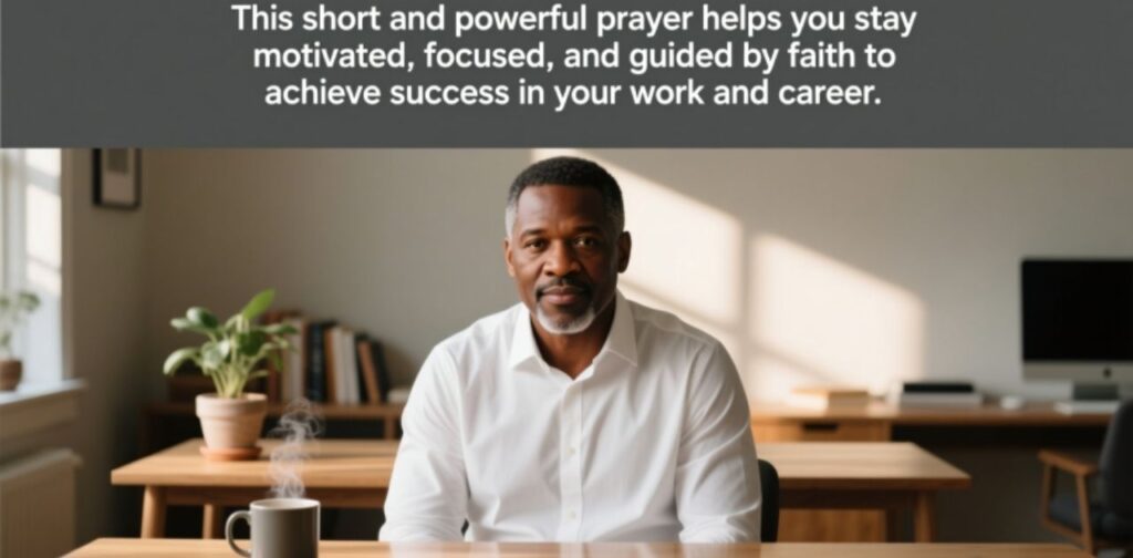 Quick and Powerful Short Prayer for Work Success to boost focus, motivation, and divine blessings at your workplace.