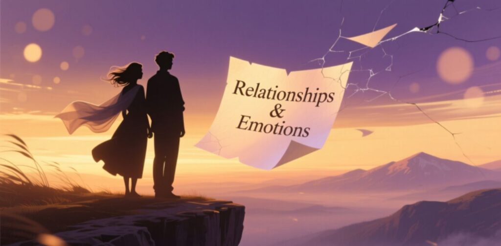 Couple discussing their feelings, illustrating relationships & emotions.