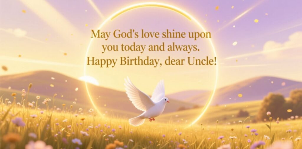 Religious and prayerful birthday wishes for uncle with blessings