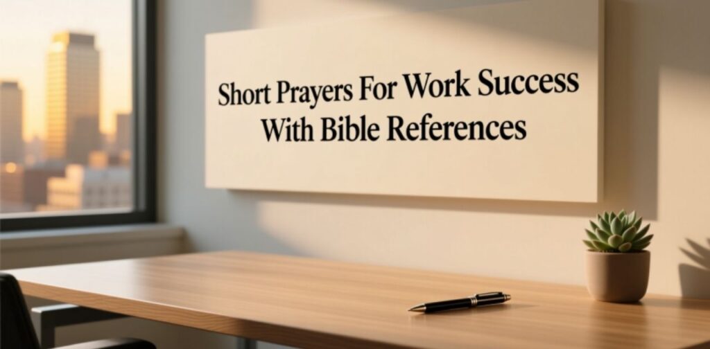 Short Prayers For Work Success With Bible References to guide your career, boost focus, and seek divine blessings.