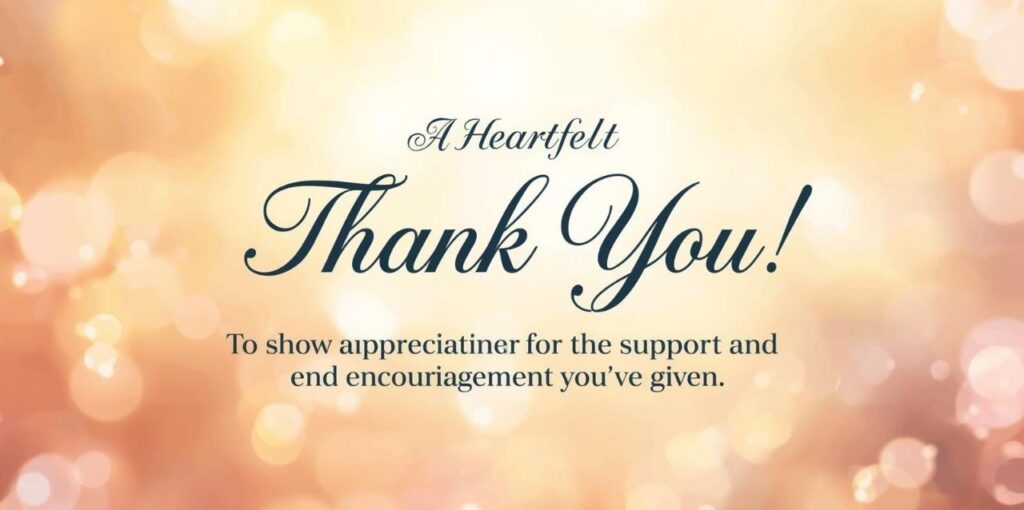 Expressing gratitude and appreciation for someone’s support and help.