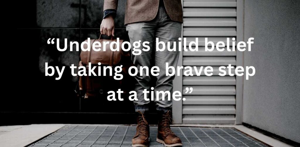 Underdog Quotes to Boost Your Confidence — inspiring image showing self-belief, rising from challenges, and building inner strength