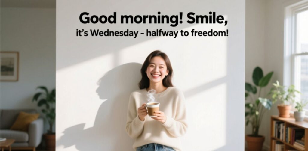 Funny and humorous Wednesday morning quotes to make your midweek laugh and brighten the day.