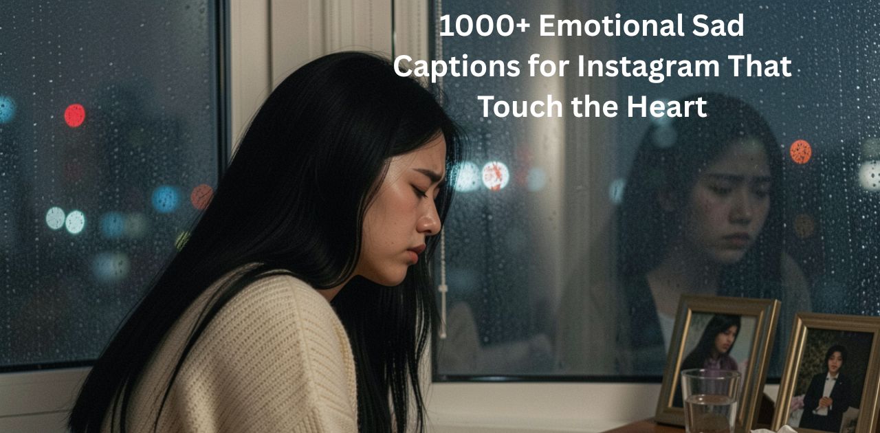 Collection of 1000+ emotional sad Instagram captions and heart-touching quotes expressing pain, loneliness, heartbreak, lost love, and deep feelings for social media posts.