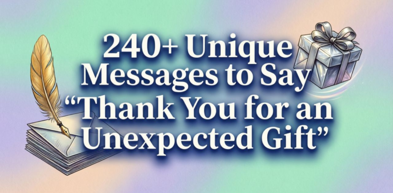 240+ Unique Ways to Say Thank You for an Unexpected Gift