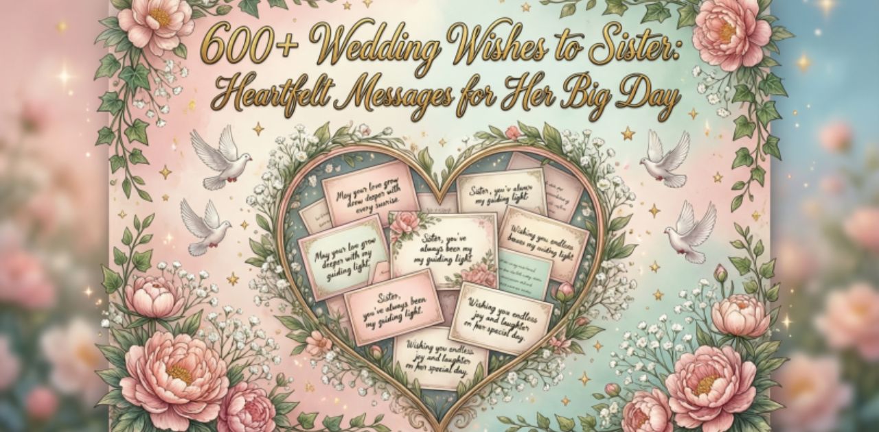 600+ wedding wishes for sister with heartfelt messages, loving quotes, and emotional blessings to celebrate her big day