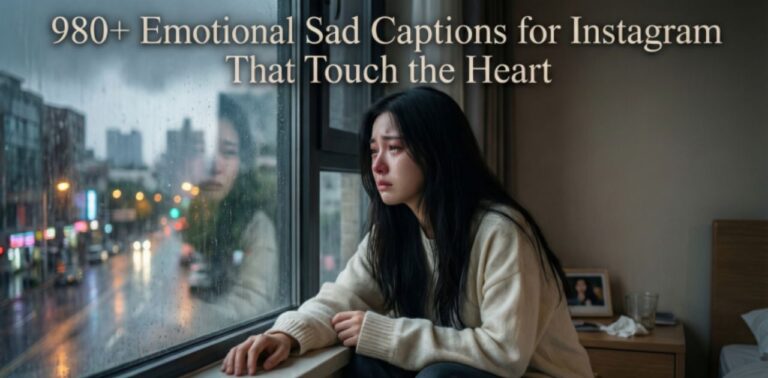 A compilation of over 980 emotional and sad captions for Instagram, designed to express deep feelings, heartbreak, and heartfelt emotions that resonate with the soul.