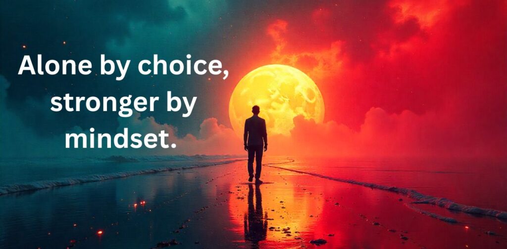 Alone Captions for Instagram for Boys”, showing solitude, confidence, and inner strength.