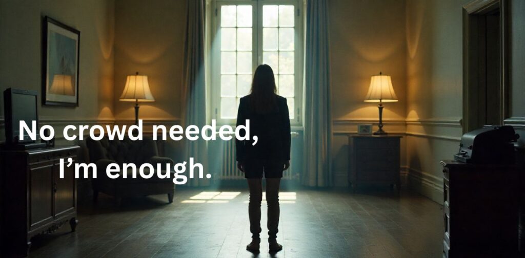 Attitude Alone Captions For Instagram”, representing confidence, independence, and fearless solo energy.