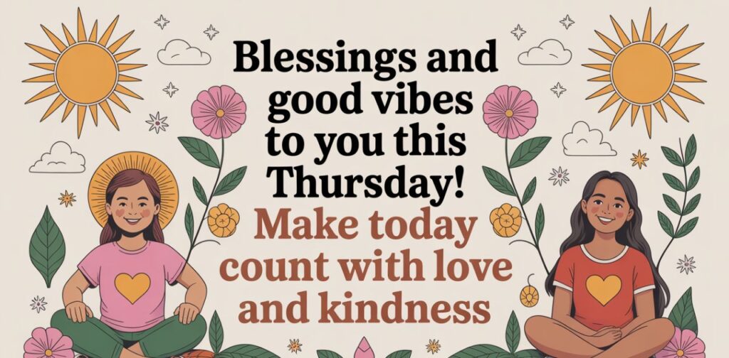 Positive Good Morning Thursday Quotes to send blessings and happiness, inspiring a joyful and uplifting Thursday morning.