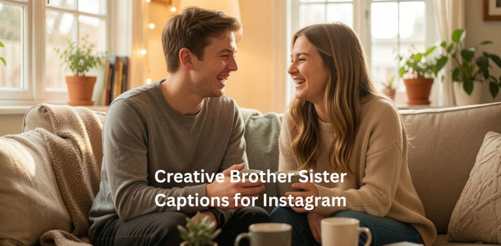 Creative Brother Sister Captions for Instagram featuring imaginative, witty, and unique sibling quotes that highlight the fun, love, and playful bond between brothers and sisters.