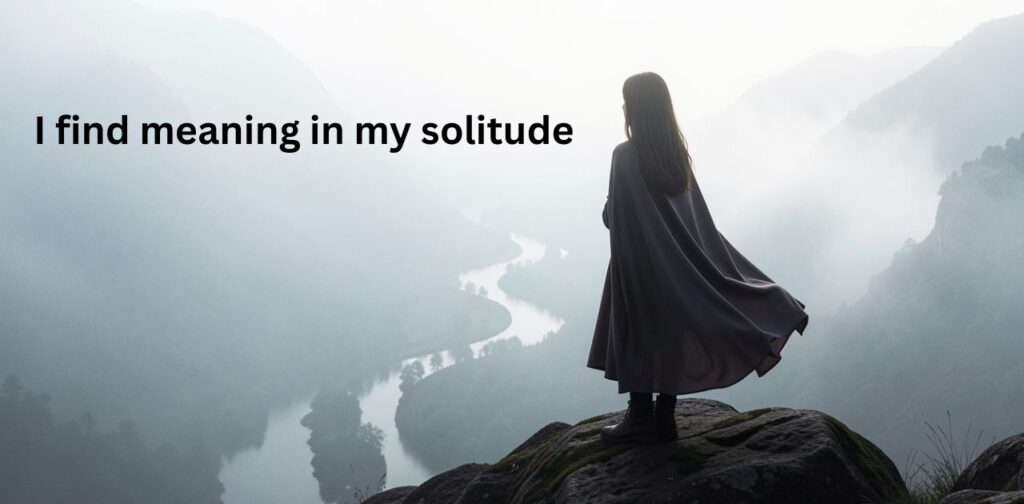 Deep and Meaningful Alone Captions,’ featuring reflective captions about solitude and inner thoughts, designed for inspirational Instagram posts with a calm and emotional tone.