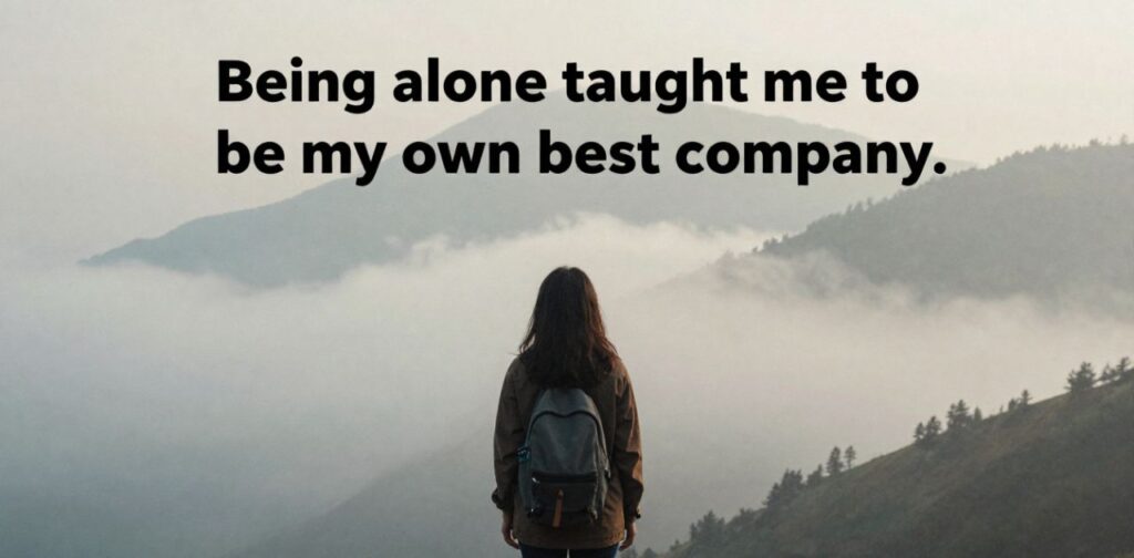 Deep and Meaningful Alone Captions”, symbolizing solitude, self-reflection, and emotional depth.