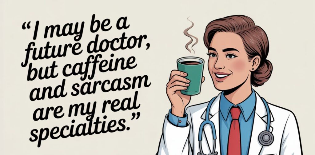 Funny future doctor quotes for female medical students with Proud To Be A Doctor Quotes