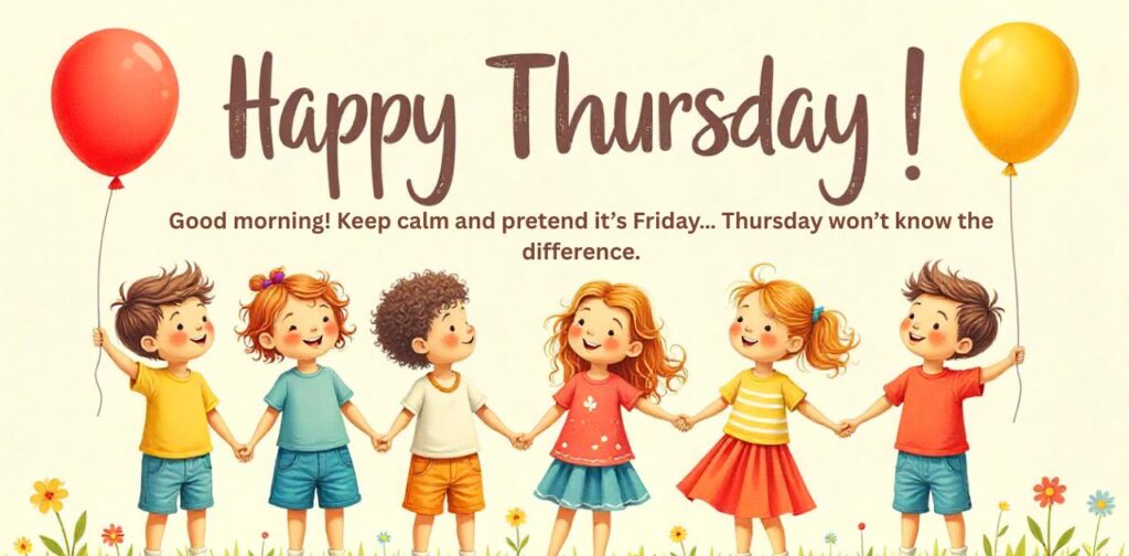 Funny good morning Thursday wishes to start the day with laughter, smiles, and light-hearted positivity.