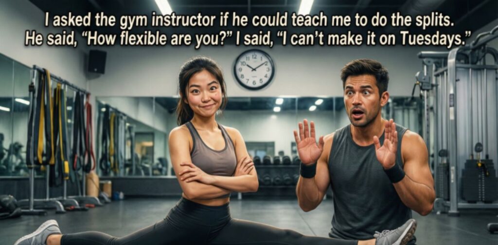 Playful graphic with funny one-liners and puns to entertain and amuse.