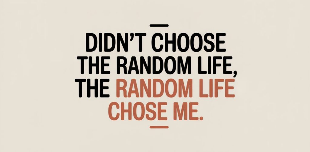 Text-based graphic featuring humorous and random things to say during a conversation